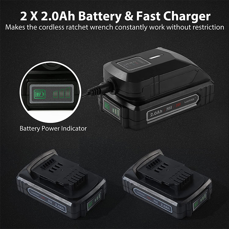 20V Cordless Lithium Battery 3/8 Inch Ratchet Wrench