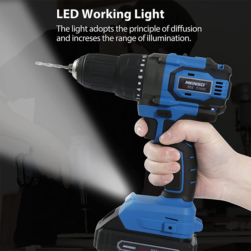 20V Cordless Lithium Battery Brushless Dual Speed Drill