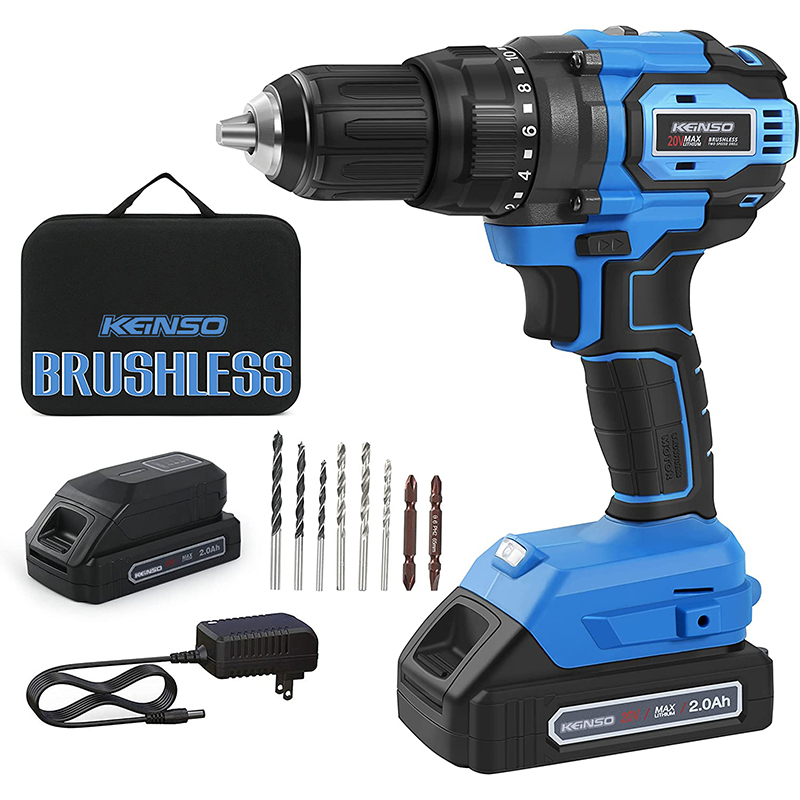 20V Cordless Lithium Battery Brushless Dual Speed Drill