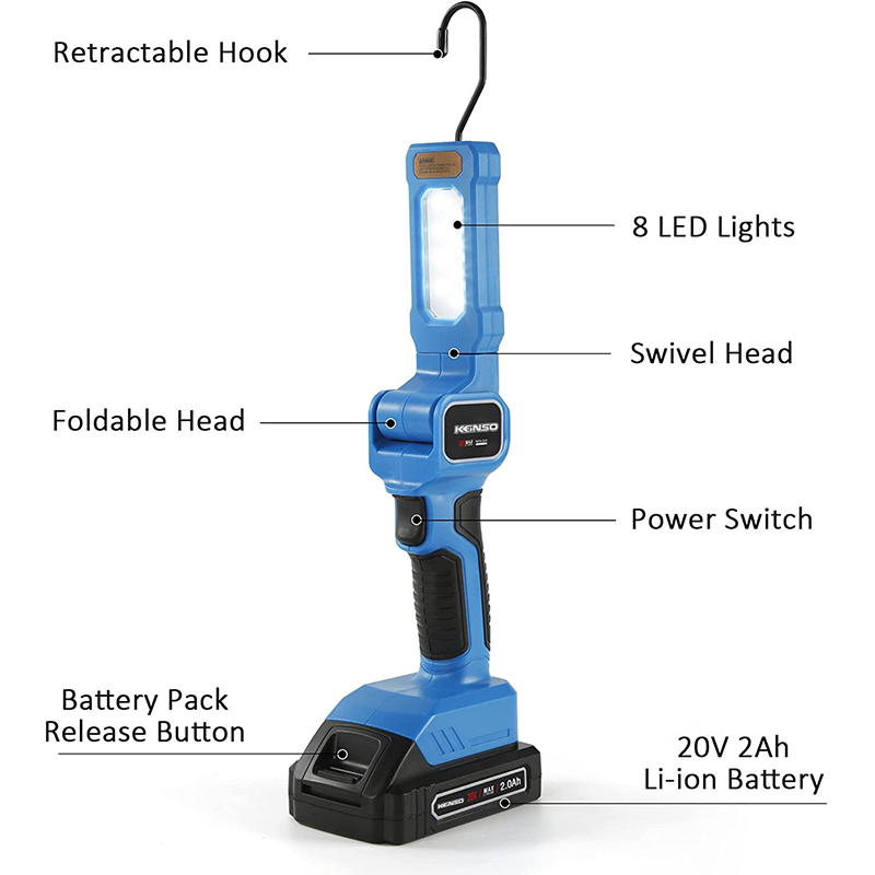 20V Cordless Lithium Battery Car Repair Worklight Out Door Camping Light